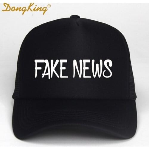 DongKing Men Women New Trucker Caps FAKE NEWS Hot Summer Baseball Mesh Net Trucker Cap Hat