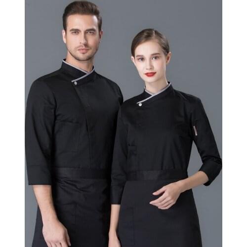 Master Chef Jacket Unisex Restaurant Uniform Kitchen Waiter Waitress Cook Shirt Hotel Bakery Uniform Cake Work Overalls AS426