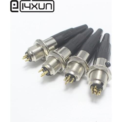 EClyxun 1Set Mini XLR 3 4 5 6 Pin Female Plug+ Male Socket Small XLR Audio Microphone Connector MIC for Cable Soldering Straight