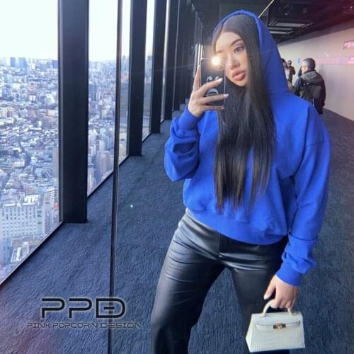 Fashion Harajuku Spring Hoodie Women Loose Korean Style Sweatshirt Autumn Streetwear Solid Color Hoodies Pullovers