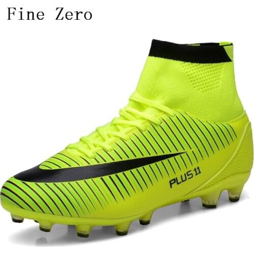 Plus Size 39-46 Mens Outdoor Football Shoes High Ankle Soccer Boots With Socks Zapatillas Futbol Sala Hombres male sneakers