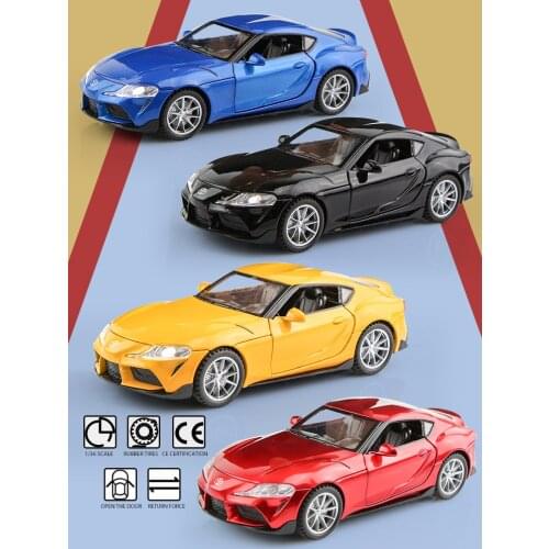 New Arrival TOYOTA Supra Sports Car 1:32 Alloy Model Toys For Children XHD Simulation Exquisite Diecasts Toy Vehicles Best Gifts