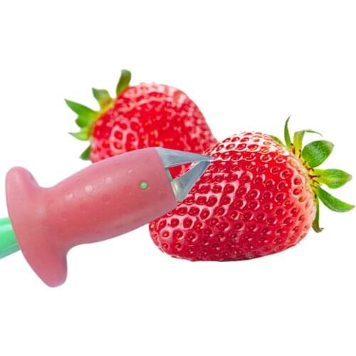 Red Strawberry Huller Strawberry Top Leaf Remover Gadget Tomato Stalks Fruit Knife Stem Remover Portable Kitchen Tool11