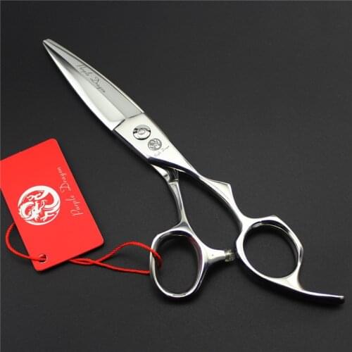 Purple Dragon 6.0 inch 440C Steel Willow Leaf Cut Large Knife Craft Scissors Professional Hairdressing Scissors for Hairstylist