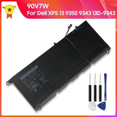 Original Battery 90V7W for Dell XPS 13 9350 9343 13D-9343 56Wh Replacement Battery JD25G JHXPY 5K9CP 0DRRP DIN02 RWT1R 0N7T6