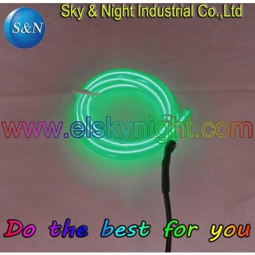 Chrismas decoration supper el wire Green 5.0mm-5M Super bright Flexible Neon Light EL Wire Rope Tube with 3V Controller