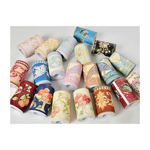 Wallpaper self-adhesive living room wall decoration warm waist line waterproof tile stickers baseboard wallpaper 3d wall sticker