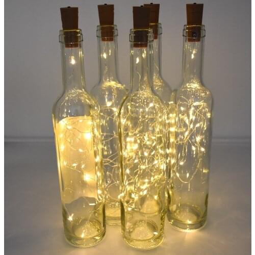 Battery powered cork wine bottle light 1m / 2m DIY LED string light bar light birthday party wine bottle stopper light strip