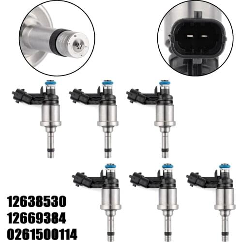 6x Fuel Injectors for Cadillac CTS STS for Chevrolet Camaro Traverse 3.6L V6 12638530 12638530-6N 62801 217-3445 WX163087804803