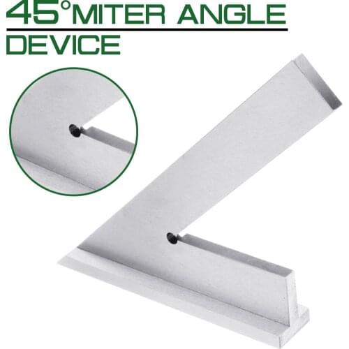 45 Degree Miter Angle Corner Ruler Stainless Steel Wide Base Gauge Measuring Tools DIN875/2 Standard With Stop 150x100mm