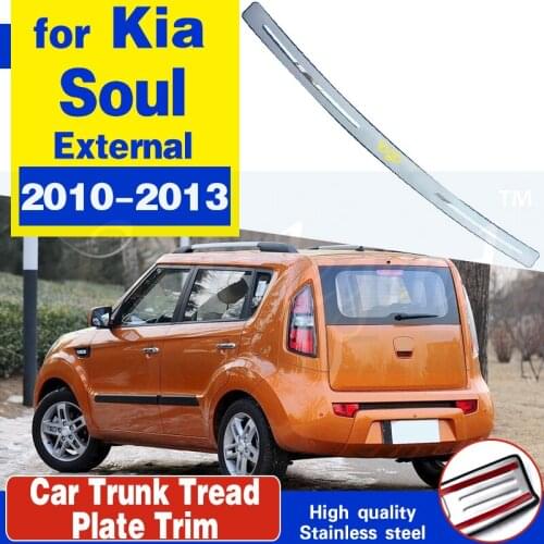 High quality Stainless Steel Inner Rear Bumper Protector Sill Trunk Tread Plate Trim For Kia SOUL 2010-2013 Car styling