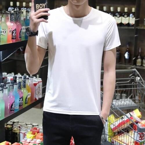 Zwblinlovek Men's Plain T-shirts