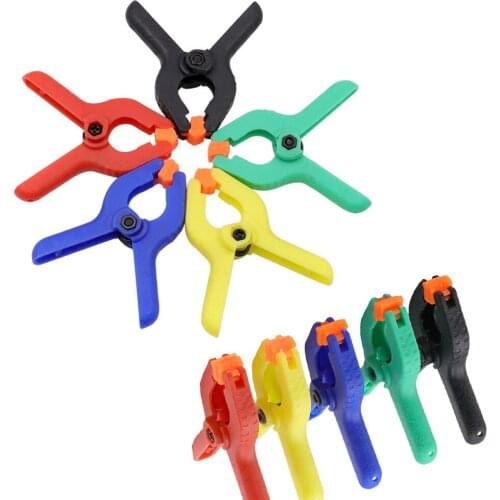 1pc 2inch colours Spring Clamps DIY Woodworking Tools Plastic Nylon Clamps For Woodworking Spring Clip Photo Studio Background