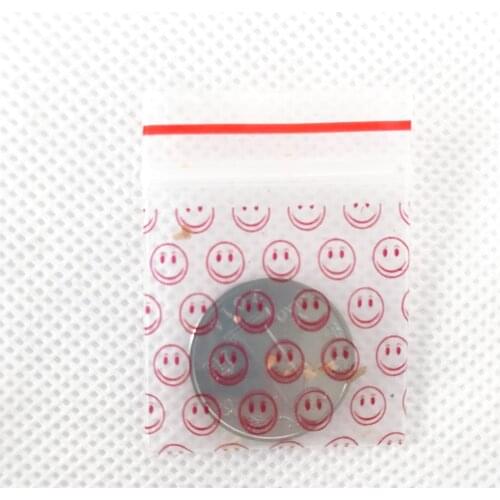 1 pack (100pcs)tobacco bag cartoon new Red smile pattern tobacco bag sealed bag storage bag Transparent with holder