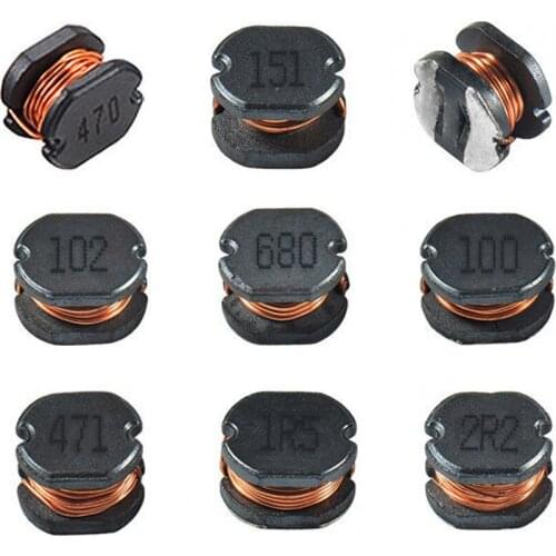 100PCS CD43 SMD Power Inductor Assortment Kit 2.2UH-470UH Chip Inductors 4.5*4*3.2 Wire Wound Chip