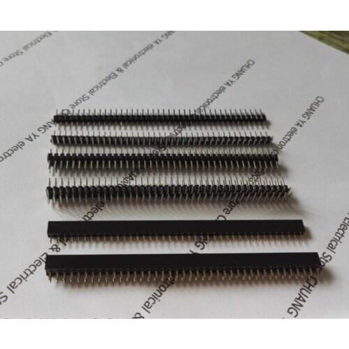 2.0mm 1*40P 2*40Pin pin header / female header / single or double row / copper Straight or Curved needle