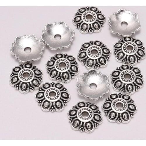 20Pcs/Bag 12mm Tibetan Antique bead caps flower bead caps For Jewelry Making Findings DIY Bracelet Earrings Accessories