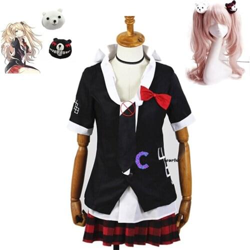 2020 New Danganronpa Cosplay Anime Junko Enoshima Emboitement Inushio Kimuchi Dangan Ronpa Trigger Happy Havoc Cosplay Costume