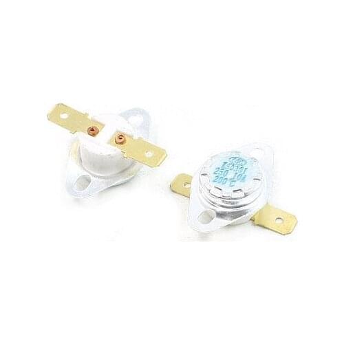 250VAC/10A 220C N/C Ceramic Temperature Control Switch Thermostat 2 Pcs