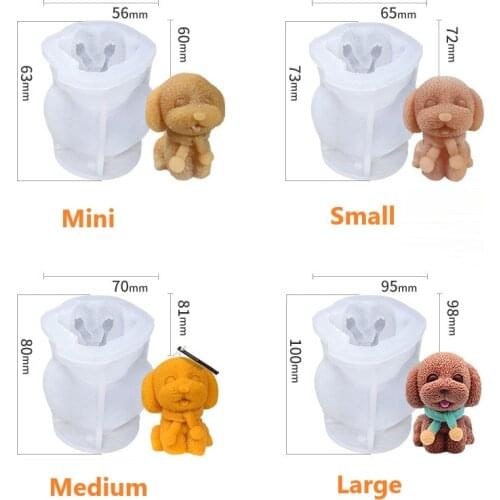 3D Toy Teddy Dog Silicone Mold Fondant Cake Border Moulds Chocolate Mould Cake Decorating Tools Kitchen Baking Accessories