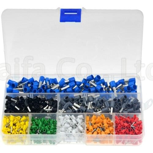 800PCS Cable Wire Terminal Connector with Hand Ferrule Crimper Plier Crimp Tool Kit Set AWG10-23
