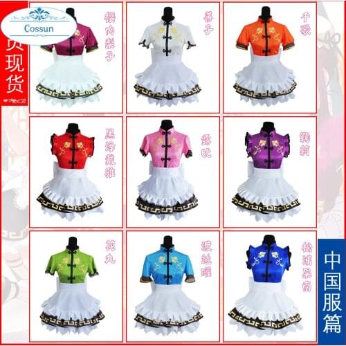 Anime Lovelive!Aqours Takami Chika Cheongsam Awaken All Members Cosplay Costume Lolita Dress Qipao Halloween Suit For Women