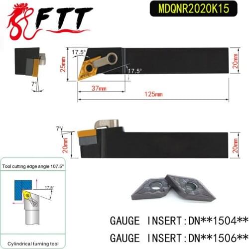 MDQNR2020K15 107.5 Degree External Turning Tool Holder For DNMG110404 DNMG110408 Used on CNC Lathe Machine