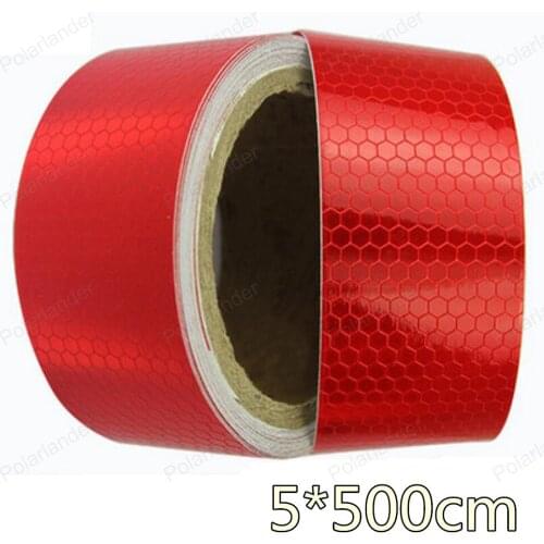 For Car and Motorcycle 5cmx5m Small Shining Square Relf-Adhesive Reflective Warning Tape with Arrow Printing