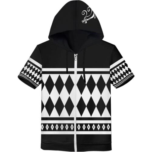 Anime Tokyo Revengers Ken Ryuuguuji Cosplay Print Hooded T-shirt Adult Summer Short Sleeve Zip Up Jacket Coathirt