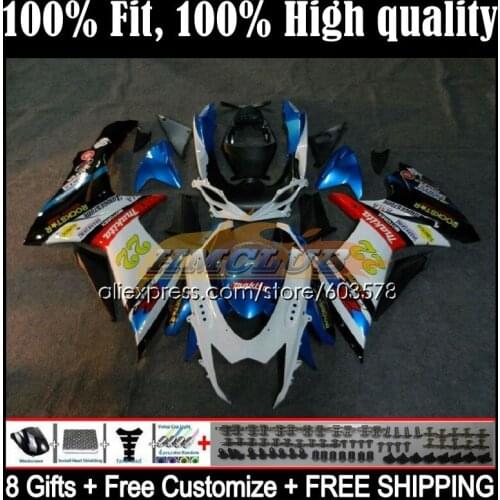 GSXR600 For SUZUKI GSXR 600 750 K11 11 12 13 14 15 16 17 7CL.26 GSXR750 2011 2012 2013 2014 2015 2016 2017 Fairings Glossy blue