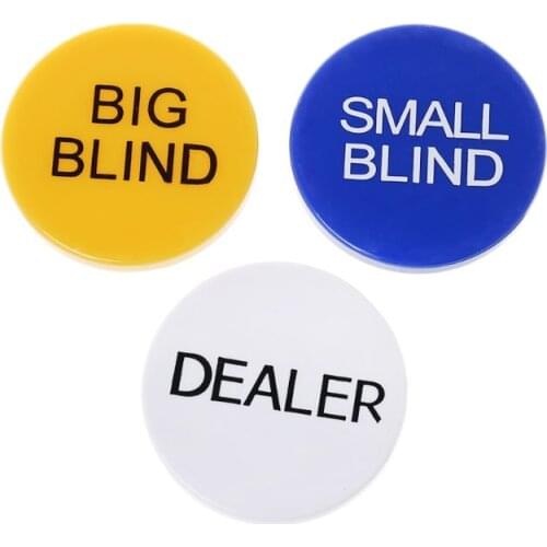 Hold'em Big Blind Small Blind Dealer Party Casino Poker Card Game Props M5TC