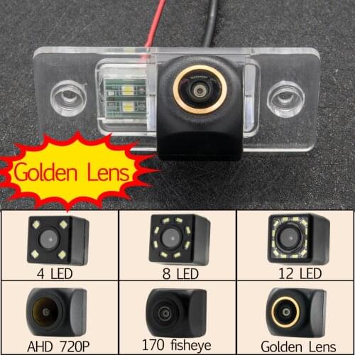 175 Degree MCCD Fisheye 12LED HD Rear View Camera For Volkswagen VW Touareg Golf V Skoda Fabia Passat B5 Tiguan Car Monitor