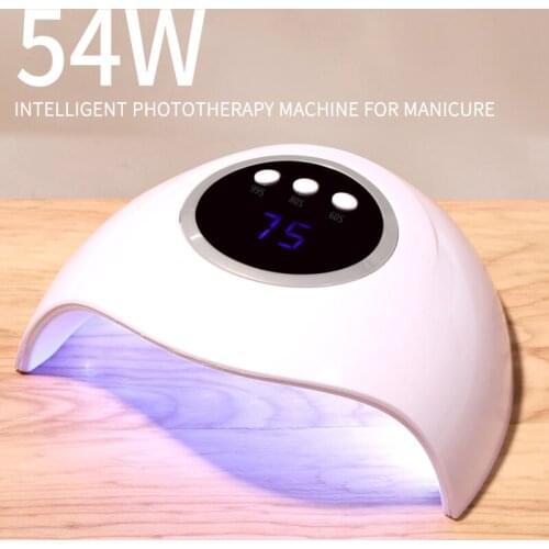 54W Manicure Lamp USB Type Smart Sensor Not Black Hand Phototherapy Nail Dryer UV/LED Nail Polish Baking Lamp Manicure Tools