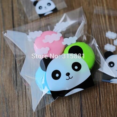 Cute Panda Cookies Bags-Self Adhesive Seal bakery bread plastic bag ,gift bags, plastic bags 100pcs/lot