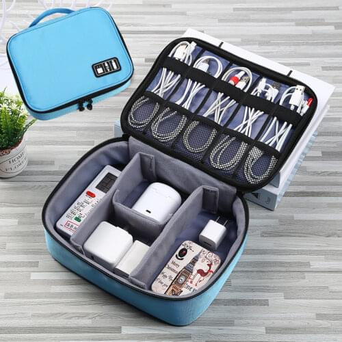 Multifunction Digital Storage Bag USB Data Cable Earphone Wire pen Power bank Organizer Portable Travel Kit Case Pouch