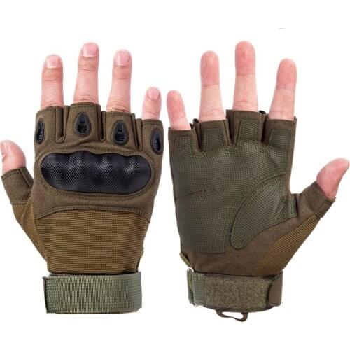 Tactical Airsoft Gloves Men SWAT Military Soldier Police Paintball Half Gloves Outdoor Shooting Anti Skid Hunt Hiking Gloves