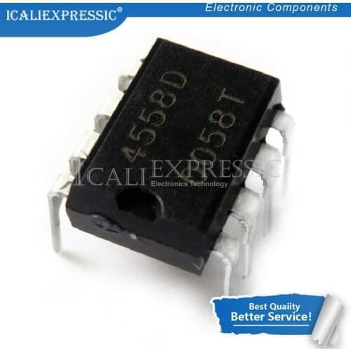 10PCS NJM4558D DIP8 NJM4558 DIP NJM4558DD JRC4558D JRC4558 RC4558 RC4558P new and original IC In Stock