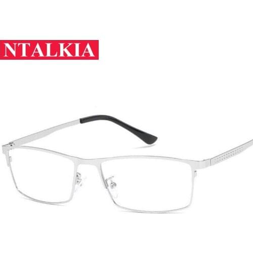 Fashion Bussiness Glasses Frame Men Women Metal Anti Blue Rays Computer Eyeglasses Goggles Radiation Resistant Optical Eyewear