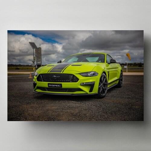 Modern Art Print Poster Fords Mustang Green Car Supercar Wall Picture Canvas Painting Living Room Decor