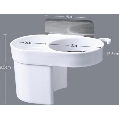 Plastic storage rack holder kitchen suction bathroom wall-mounted Electric hair plywood comb hair dryer holder High Quality