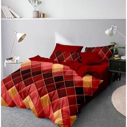 Simple Geometric Print Down Bed Cover Pillowcase Bedding Set Queen King Full Size Bedroom Decor Home Textile