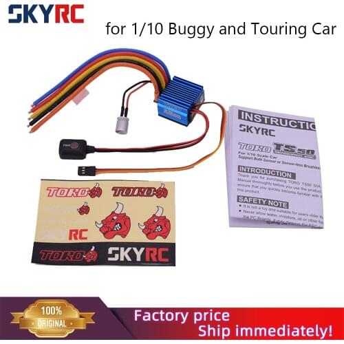 SkyRC TS50 50A Brushless Sensored ESC with 6V/2A BEC Support Sensor Sensorless Brushless Motor for 1/10 Buggy and Touring Car