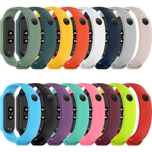 Replacement Strap Suitable for Xiaomi Bracelet 5 Glossy Strap Color Strap Suitable for Miband 5 Smart Bracelet Replacement Strap