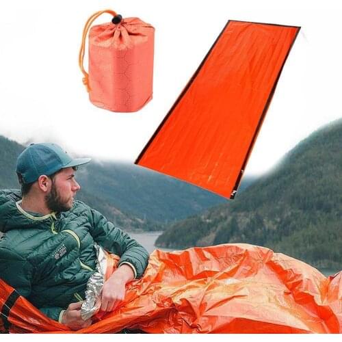 Survival Camping Sleeping Bag Storage Bag First Aid Hiking and Protection Aluminum Outdoor PE Film For Outdoor Tent Sun Cam R5D6