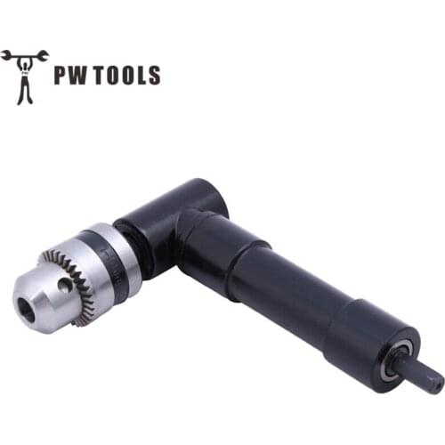 Steel 90 Degree Right Angle Chuck Drill Adapter 8mm Hex Shank Drill Keyless Chuck Extension Accessory Power Tool Accessories