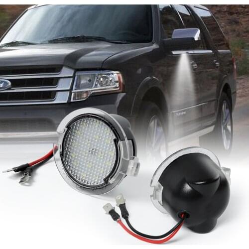 LED Side Under Mirror Puddle Lights For Ford F-150 Expedition Explorer Edge Flex Fusion Taurus X Lincoln MKS MKT MKX MKZ Mercury