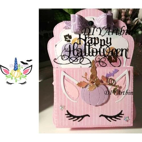 Halloween Unicorn Stencil Cutting Dies For Gift Box Sticker Embossing Die Paper Cards Making