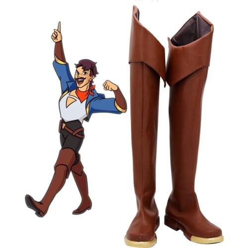 She-Ra and the Princesses of Power Sea Hawk Cosplay Shoes Long Boots Custom Made Any Size for Men and Women