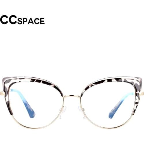 53042 Big Size Cat Eye Ladies Eyewear Blue Light Blocking Optical Lenses TR90 Spectacle Frames Vintage Womens Computer Glasses