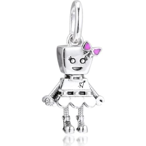 Silver Charms For Jewelry Making Bella Bot Punk Band Charm Fits Original 925 Sterling Silver Bracelets Woman DIY Beads
